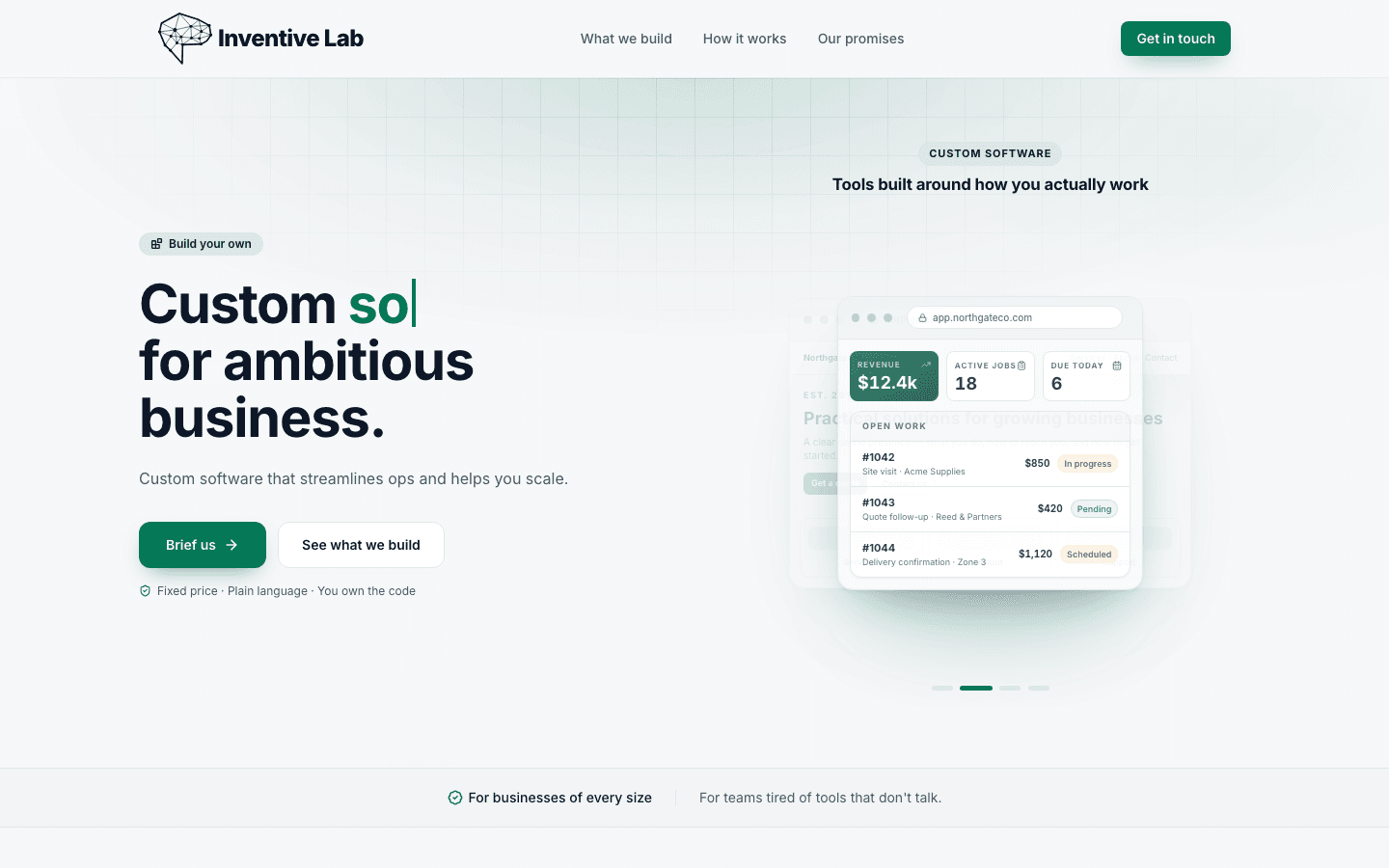 Screenshot of Inventive Lab